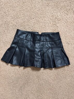 Leather Mini Skirt/Skort